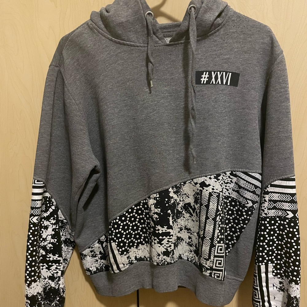 Gray Hoodie With Designs